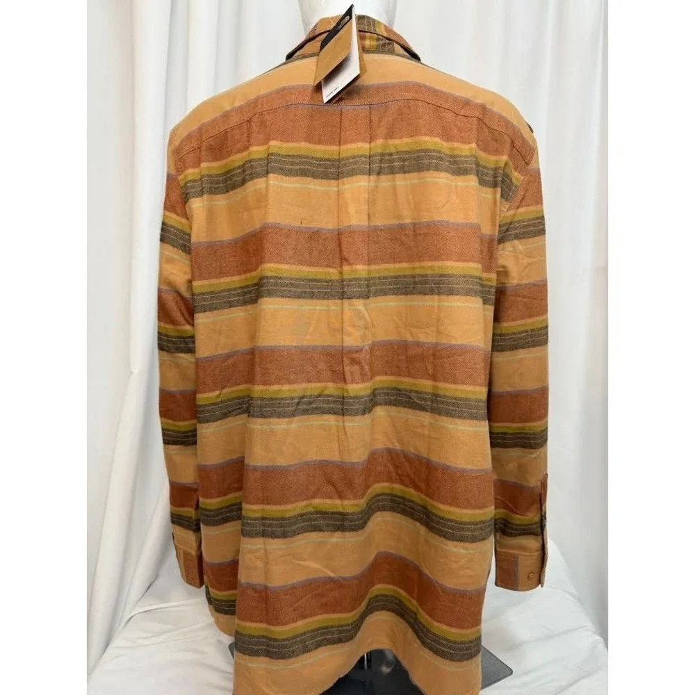 The North Face Arroyo Flannel Shirt Almond Butter Stripe Mens NF0A5373 XL NEW